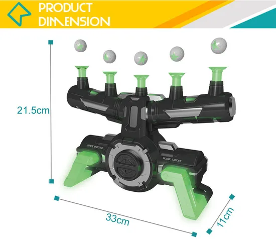 Indoor Gun Machine Luminous Suspension Flying Ball Shooting Game Toy Gun