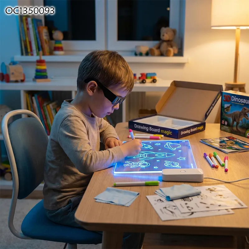 Wholesale Kid Toy Child Learn Magnetic LED Light Creative Early Educational Playing Drawing Board