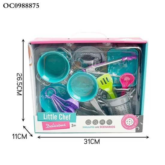 Wholesale Pretend Educational Play Plastic Cooking Children's Plastic Kitchen Tools Set Toy for Kids