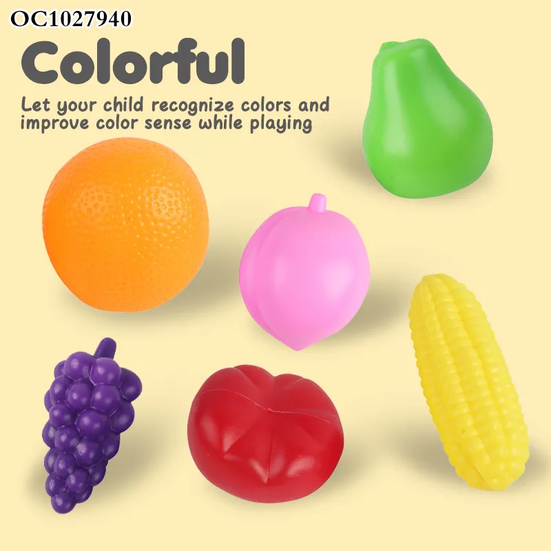 Wholesale Kids Simulation Toys Children Pretend Play Educational Mini Plastic Fruits Vegetables Toys