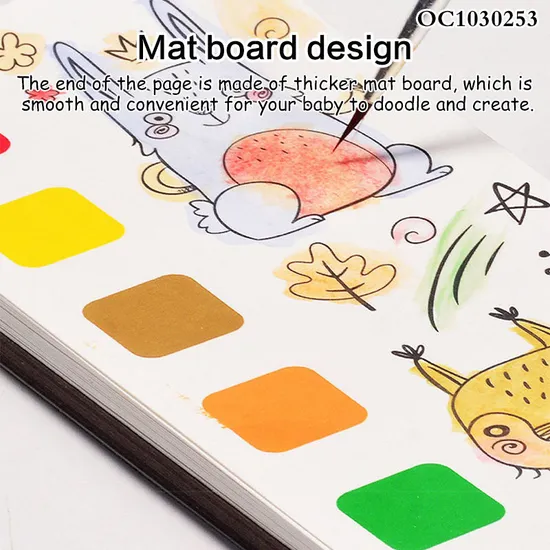 Wholesale Custom Pocket Watercolor Painting Book for Kids Paint Water Coloring Drawing Book Montessori Educational Toys