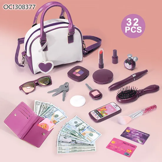 New Trending Hot Selling Cute Little Beauty Tools and Accessories Makeup Items Cosmetic Tool Toy for Girls with Makeup Bag Custom Logo