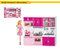Wholesale Kids Pretend Kitchen Play Set Plastic Doll Furniture and Doll Cabinet Toy with Music and Light