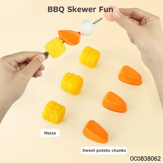 Wholesale Simulation Cooking Kids Barbecue Grill Spray Kitchen Toys Plastic Children House Role Play Set with Food