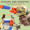 Plastic Indoor Shooting Electronic Rotating Movable Target Stand Game Dinosaur Guns Sniper Soft Bullet Toy Gun with Soft Bullet