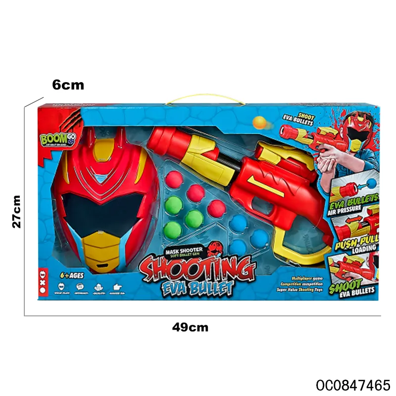 Wholesale Plastic Soft EVA Foam Ball Toy Airsoft Gun for Kids with Mask