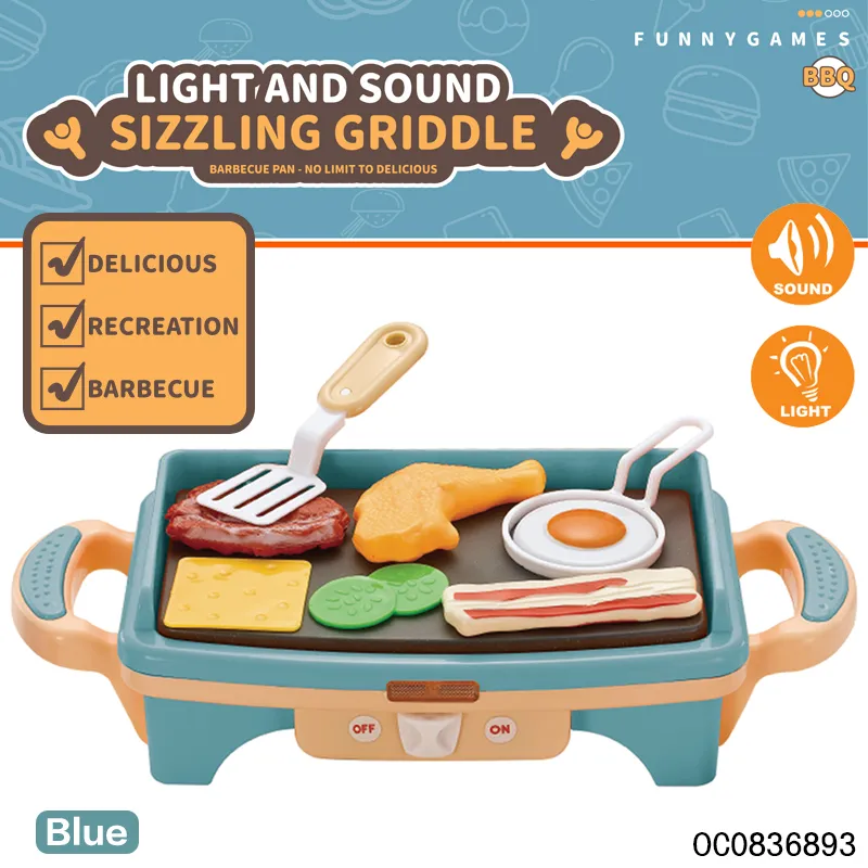 Wholesale Funny Electric Barbecue Kids Play Cooking Kitchen Pretend Toys Gift Set for Kids