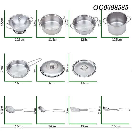 Wholesale Best Kids Girls Toys Steel Kitchen Tool Cooking Set Vegetable Fruit Food Toys