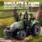 Plastic Transport Wooden Barrel Children RC Car Toys Small RC Farm Tractor Remote Control with Farm Toy