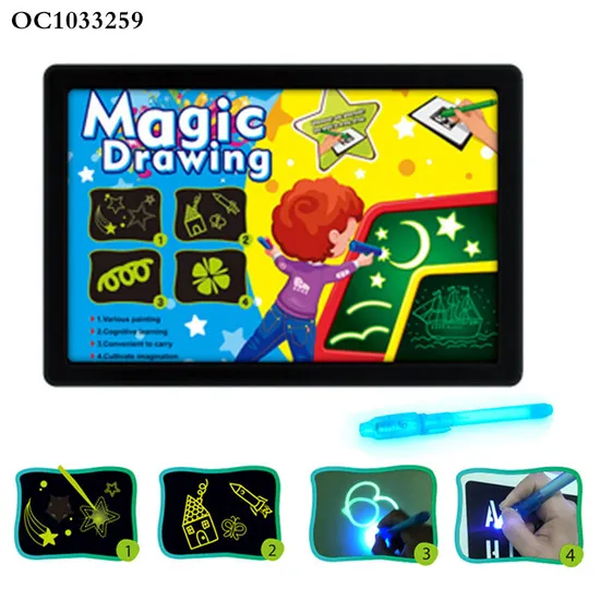LED Writing Board Early Education Toy Set for Kids Wholesale Magnetic Writing Drawing Board