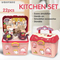 Educational Girl Children's Plastic Kitchen Pink Cooking Set Vegetable Fruit Food Toys for Kids