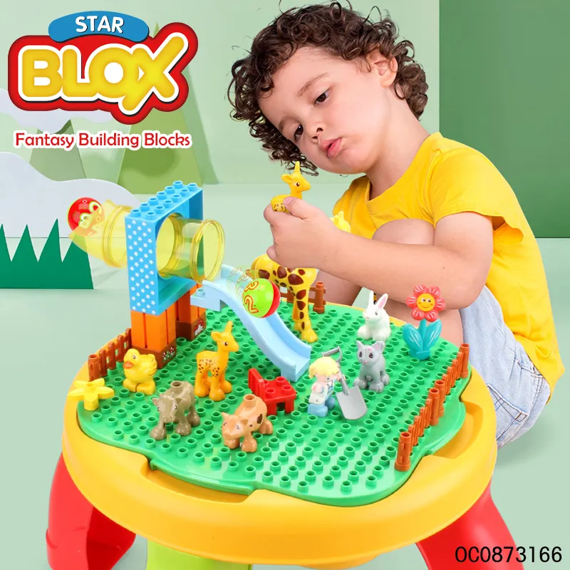 Wholesale Montessori Educational Popular DIY Baby Building Block Toys with Animals