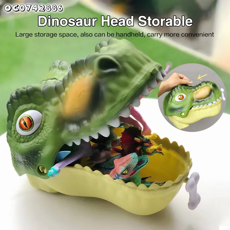 Plastic Dinosaur Storage Box Small Jurassic PVC Animal Toys Packaged Animal Simulation Dinosaur Model Series Toy for Boys