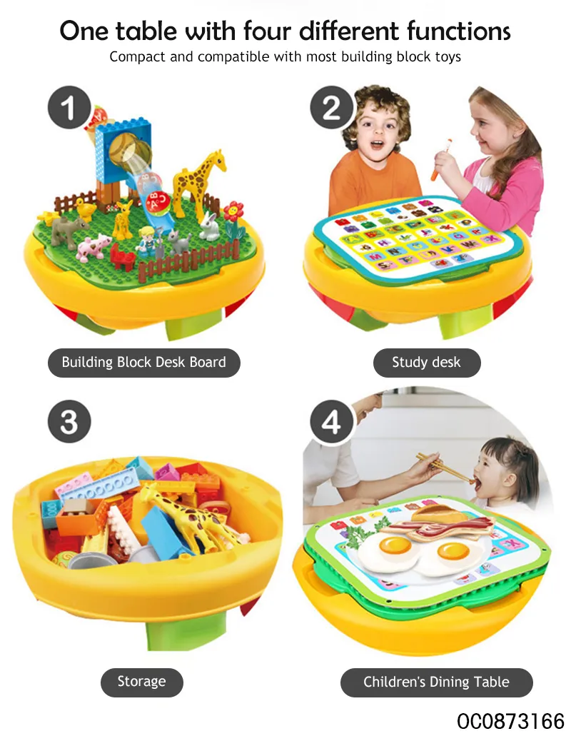 Wholesale Montessori Educational Popular DIY Baby Building Block Toys with Animals