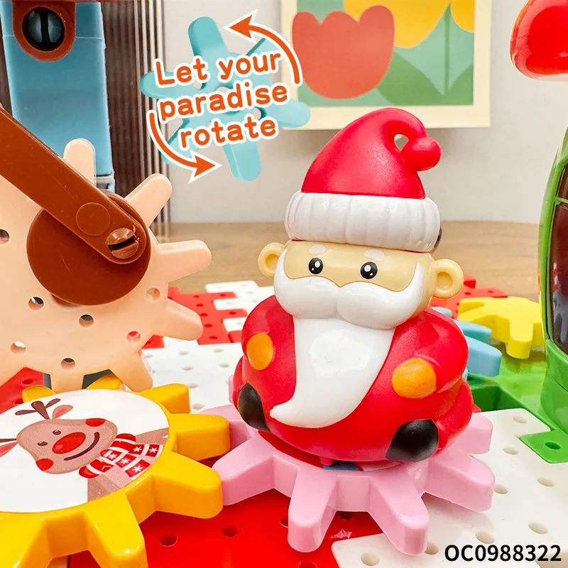 Wholesale Educational Montessori Popular DIY Christmas Baby Building Block Brick Toy