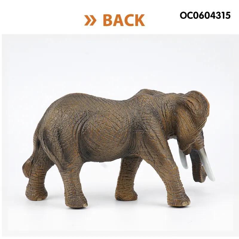 Wholesale Popular Educational Simulation Rubber Plastic Elephant Animal Sets Toy
