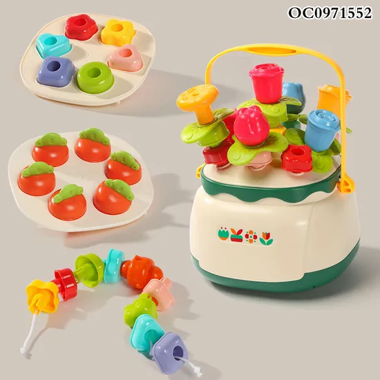 Wholesale Educational Montessori Flower Building Blocks Popular DIY Toy