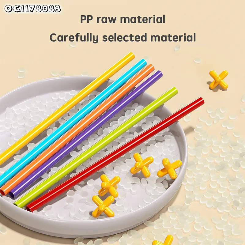 Wholesale Montessori Plastic Soft Connect Construction Building Block Creative Play Toys for Kid
