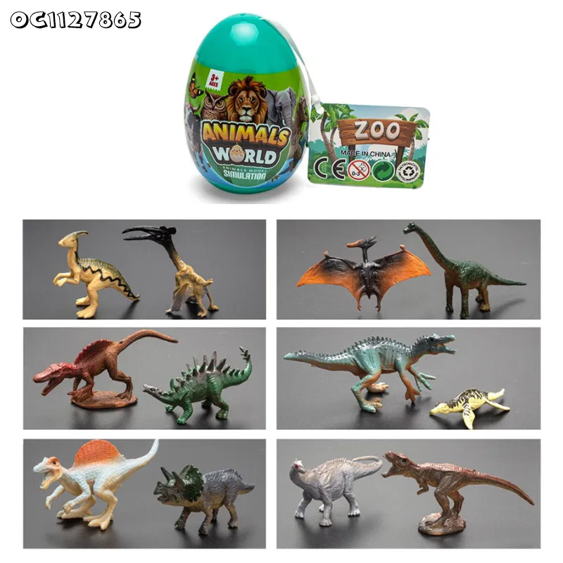 Moveable Tiny Toys Collectable Simulation Realistic PVC 3D Dinosaur Toys Jurassic Set Figure Model Toys with Egg for Decoration