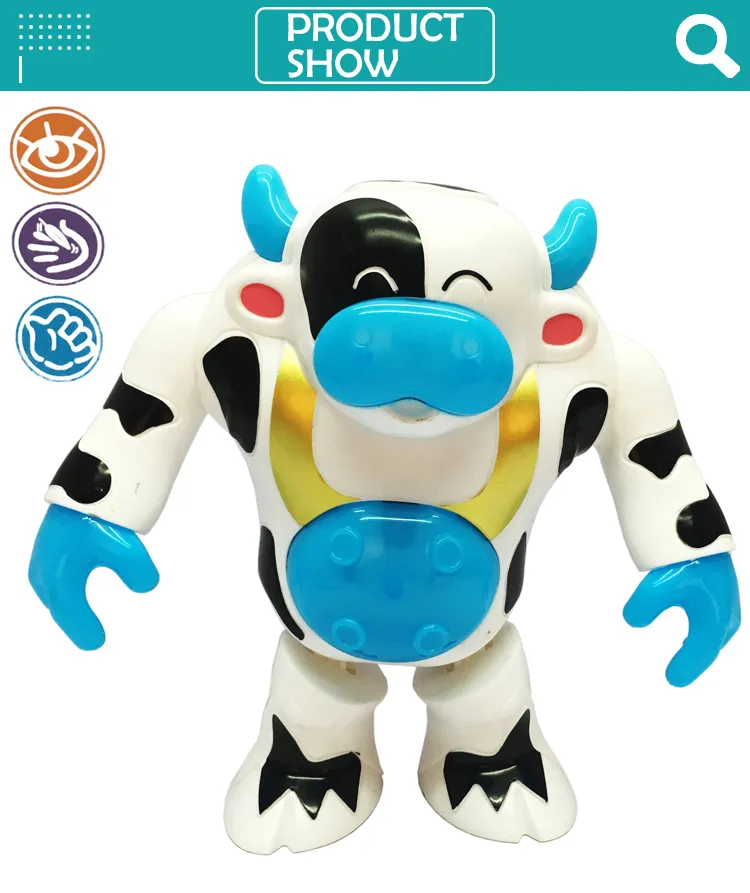 Wholesale Electric Popular Battery Operated Small Cow Plastic Dancing Animal Toys with Music