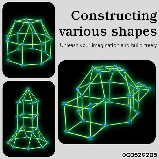 Wholesale Educational DIY Building Luminous Light Plastic Building Block Toy for Kid