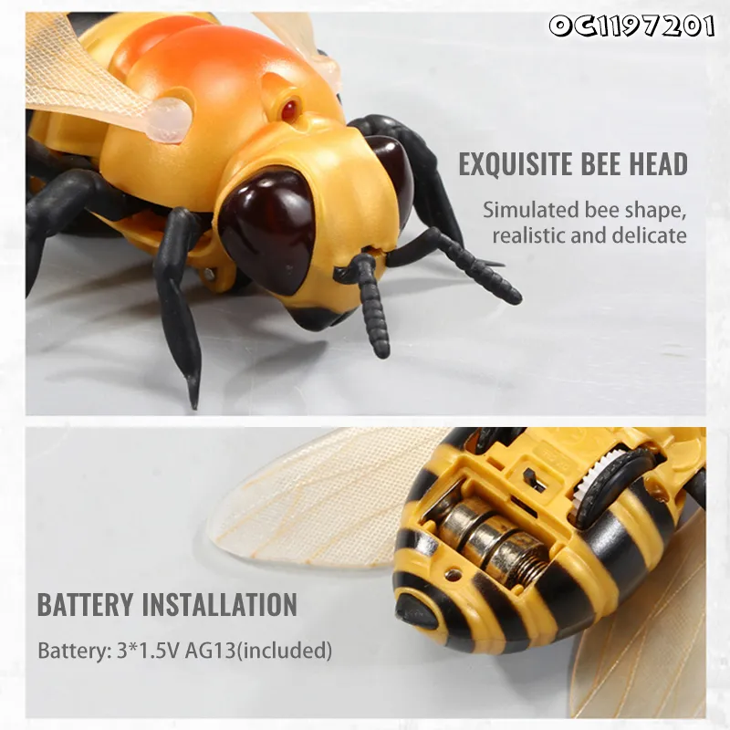 Wholesale Sensing Function Electronic Insects Flying Bee Remote Control Toys for Children with Light