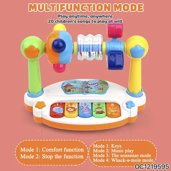 Wholesale Interactive Electronic Musical Keyboard Piano Baby Educational Hand Light Toys for Kids