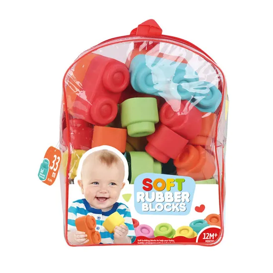 Wholesale Education Soft Silicone Materials Set Toy Building Block for Baby Building