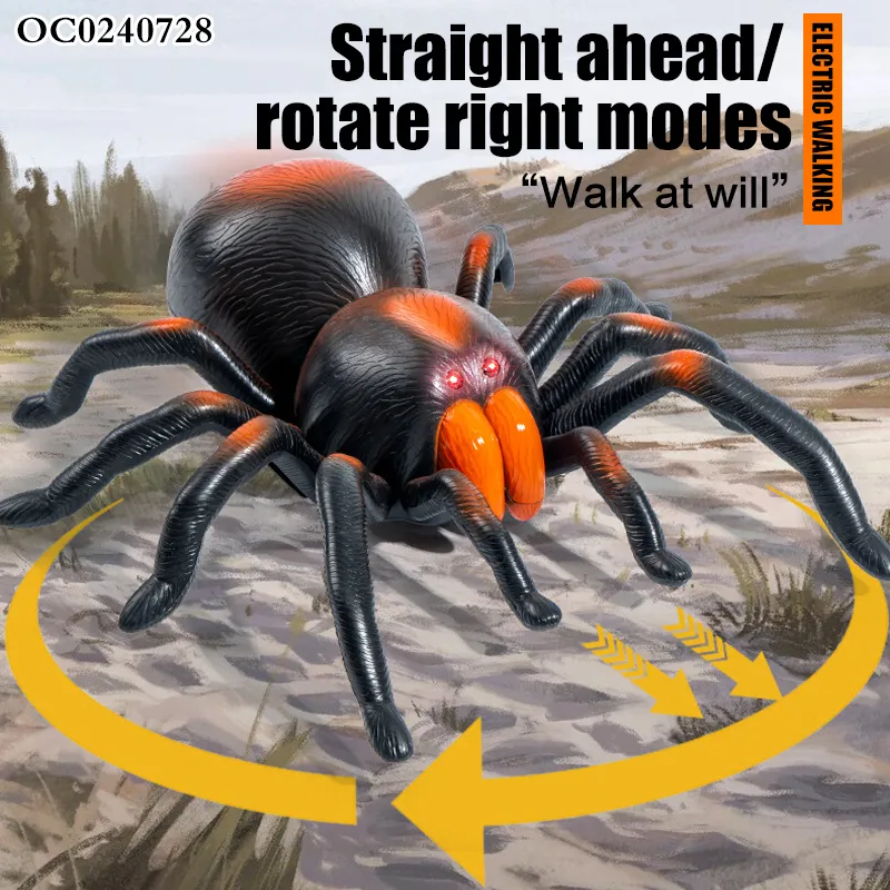Wholesale Remote Control Spider Plastic Walking Insect RC Spider Animal Simulation Toys for Kids