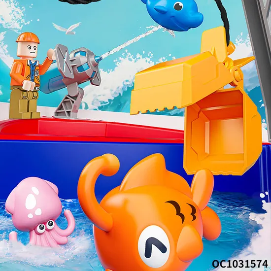Wholesale Plastic Pretend Play Plastic Children Water Play Floats Boat Pool Magnetic Fishing Toy Game with Kids