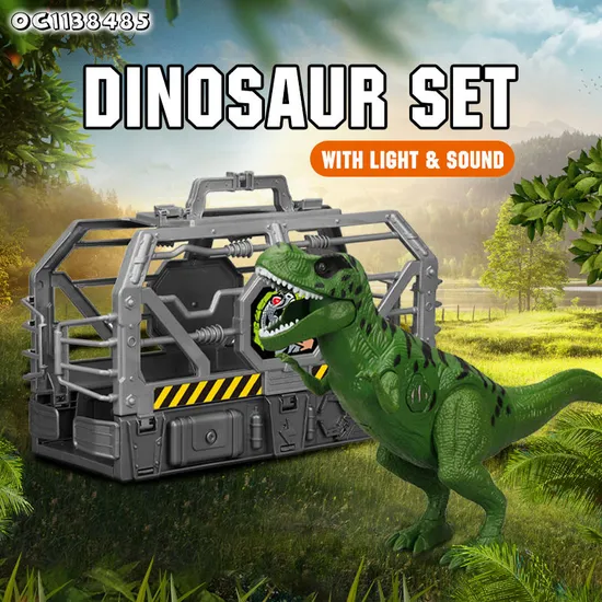 Wholesale Plastic Decompression New Battery Operated Toys Moving Dinosaur Toy Made in China for Children with Light and Sound