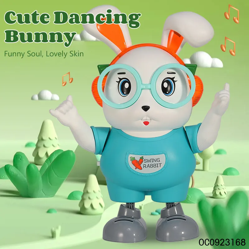 Wholesale Electric Animals Plastic Popular Dancing Rabbit Sing Baby Toys with Lights