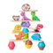 Cartoon Animals Stacking up Wooden Tower Blocks Balance Child Custom Board Game Toy with Dinosaur for Wholesale