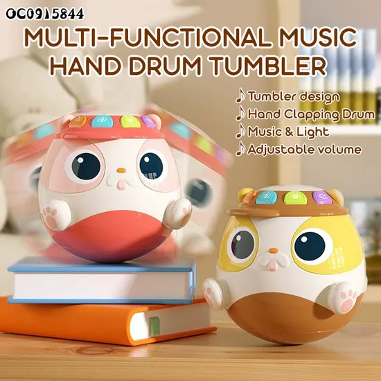 Wholesale Electronic Learning Electronic Piano Hand Drum Musical Instrument Toy with Light and Sound