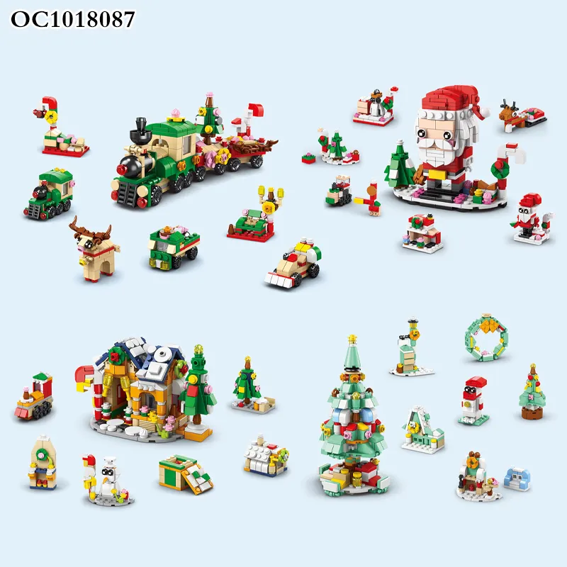 Wholesale Educational Plastic Blocks Building Christmas Cartoon Toys