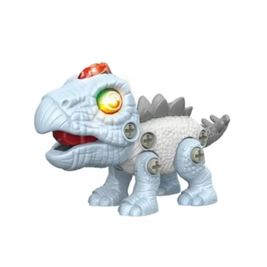 Other Role Playing Games and Preschool Development Plastic Stegosaur Small DIY Assemble Walking Dinosaur Toys with Light up Sound