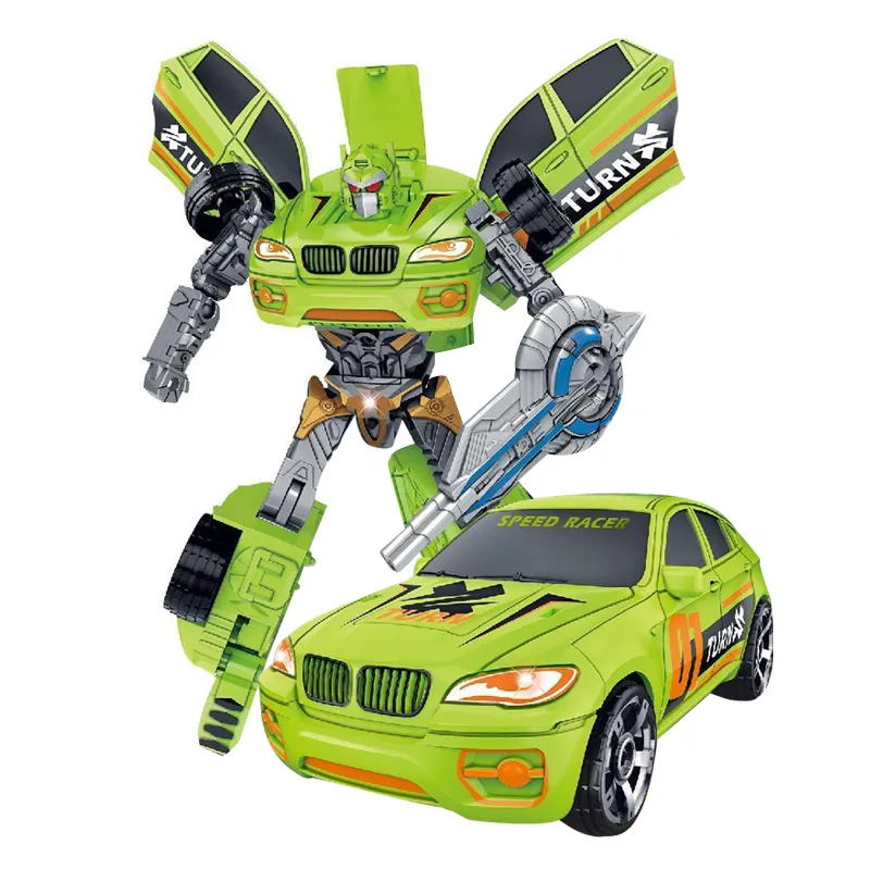 New Arrival Cool Plastic Small Robot Deformation Dinosaur Car Toy for Kids