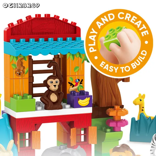 Wholesale Educational Montessori Popular DIY 61PCS Plastic Building Block Toy