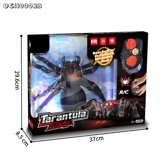 Wholesale Plastic Realistic Animal RC Remote Control Spider Toy with Flashing Light Eye