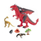Interactive Realistic Walking Simulation Roaring Children Battery Operate Electric Dinosaur Robot Toy with Light up