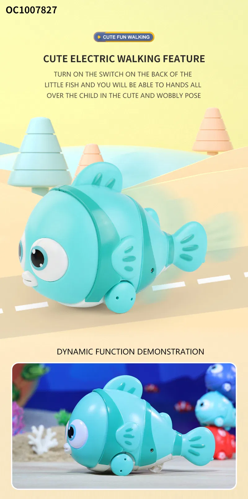 Wholesale Educational Funny Cute Montessori Fishing Water Game Electric B/O Sensory Educational Toys