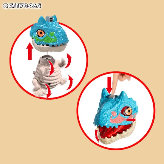 Children Stress Relief Toys Custom Adventure Interactive Open Mouth Dinosaur Gift Toy for Theme Park