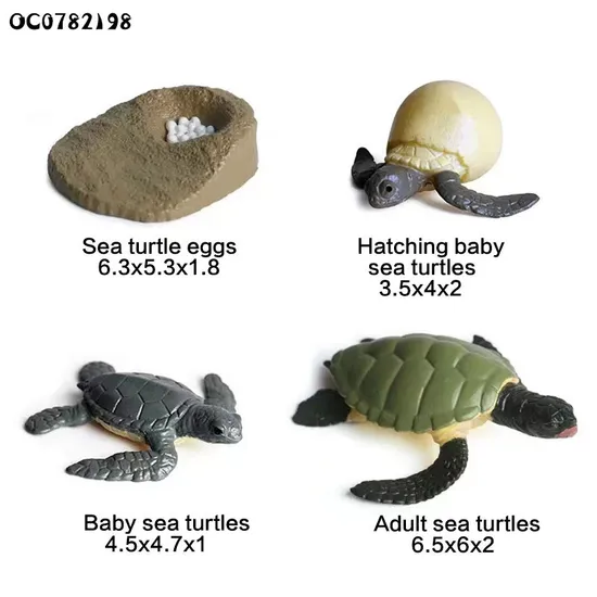 Wholesale Popular Montessori Educational 4 PCS Plastic Education Sea Animals Models Toys for Kids