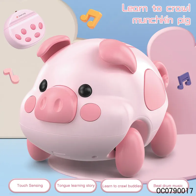Wholesale Plastic Kids Remote Control Cartoon Cute Plastic Pig Baby Toys