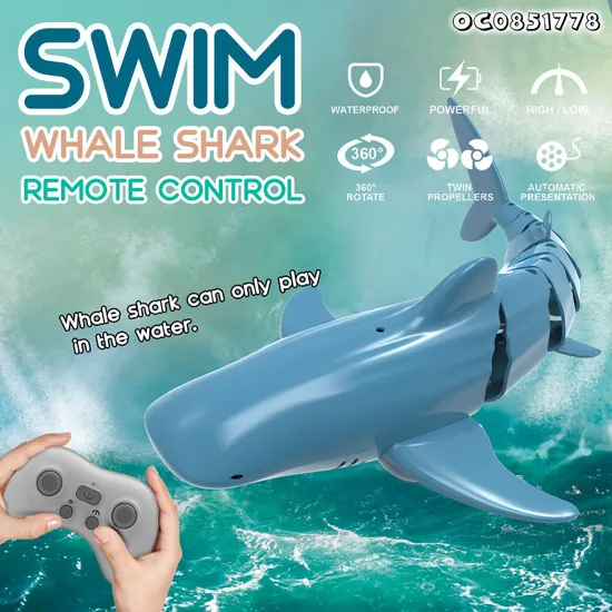 Wholesale Plastic Funny Summer Swimming Pool Remote Control Shark RC Animals Children's Toys