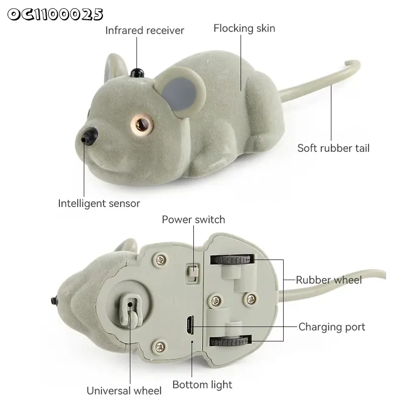 Wholesale Funny Kids Indoor Infrared Remote Control Electronic Walking Robot RC Wireless Small Mouse Animal Toy