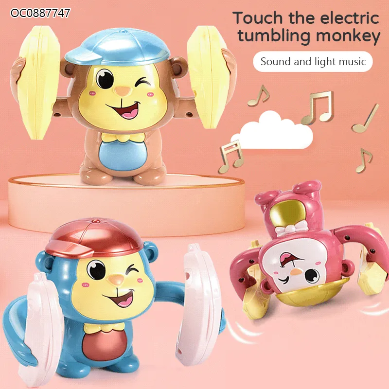 Wholesale Electric Children Musical Walking Animal Battery Operated Plastic Animal Monkey Toys