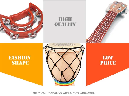Chinese Kids Band Games Hand Drum Guitar Rattle All Musical Instruments Toy