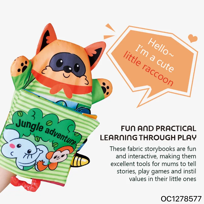 Wholesale Busy Board Stuffed Basic Skill Activity Cloth Story Realistic Animals Montessori Educational Book Toy