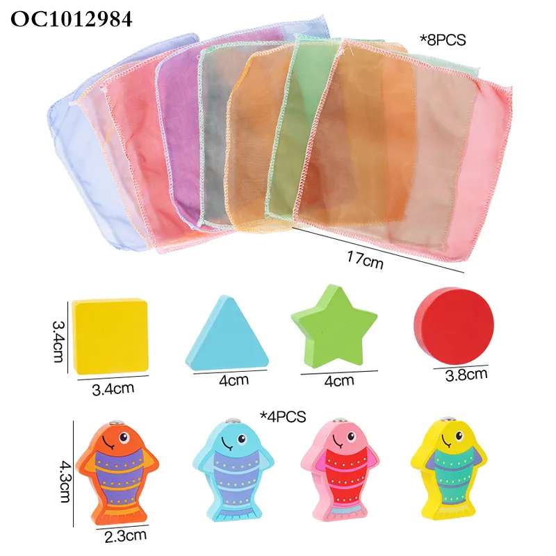Wholesale Montessori Plastic Educational Wooden Puzzle Activity Fishing Baby Box Toy